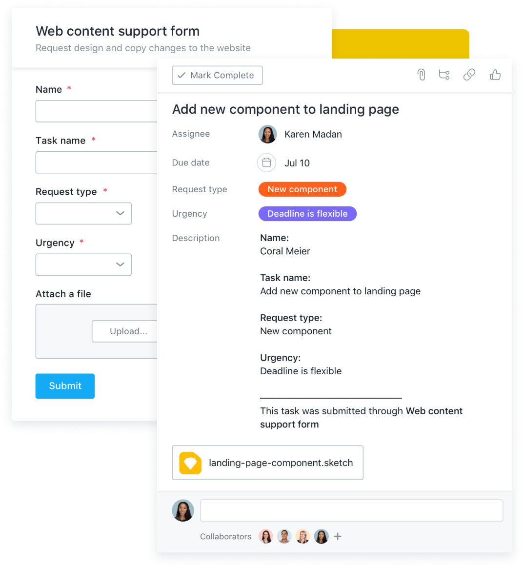 Organize requests